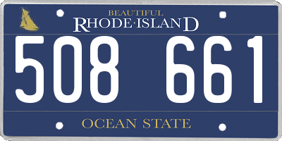RI license plate 508661