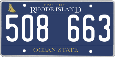 RI license plate 508663