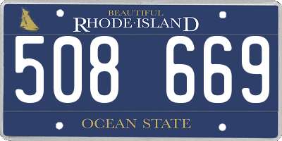 RI license plate 508669