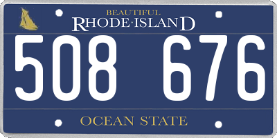 RI license plate 508676