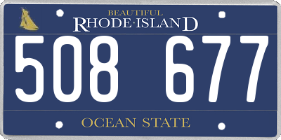 RI license plate 508677
