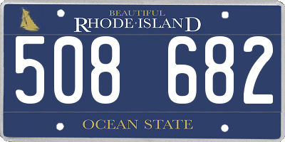 RI license plate 508682