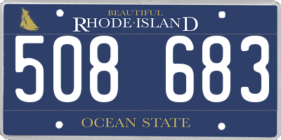 RI license plate 508683