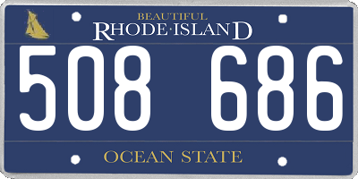 RI license plate 508686
