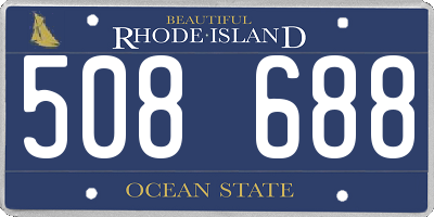 RI license plate 508688