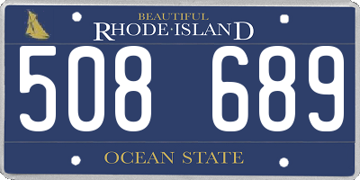 RI license plate 508689