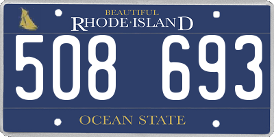 RI license plate 508693