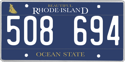 RI license plate 508694