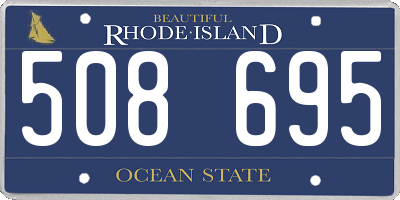 RI license plate 508695