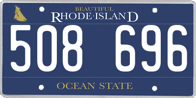 RI license plate 508696