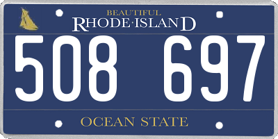 RI license plate 508697