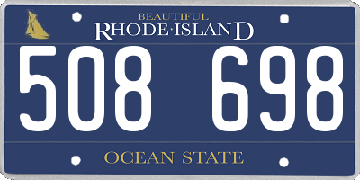RI license plate 508698