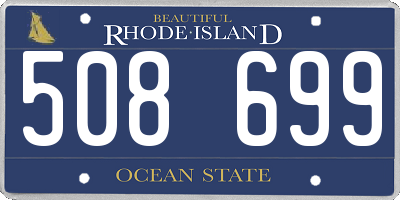 RI license plate 508699