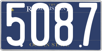 RI license plate 5087