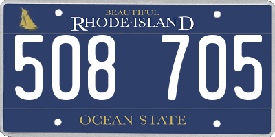 RI license plate 508705