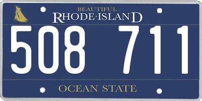 RI license plate 508711