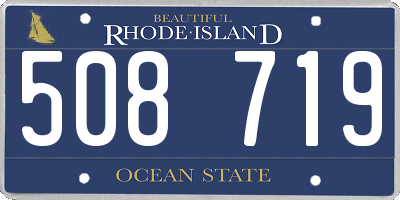 RI license plate 508719