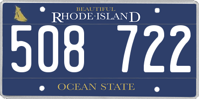 RI license plate 508722