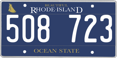 RI license plate 508723