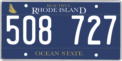 RI license plate 508727