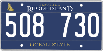 RI license plate 508730
