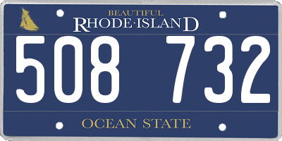 RI license plate 508732