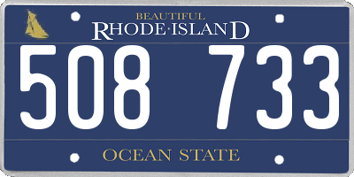 RI license plate 508733
