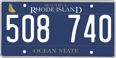RI license plate 508740