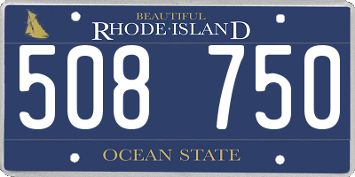 RI license plate 508750