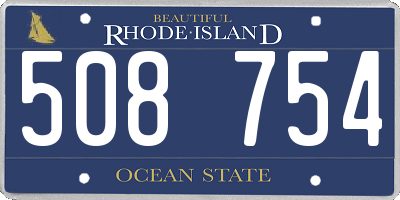 RI license plate 508754