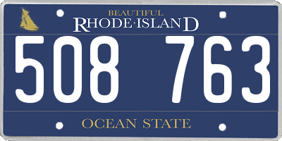 RI license plate 508763