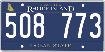 RI license plate 508773