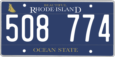 RI license plate 508774