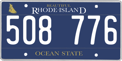 RI license plate 508776