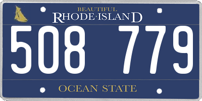 RI license plate 508779