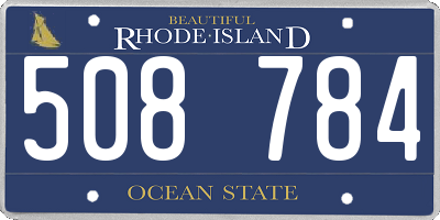 RI license plate 508784