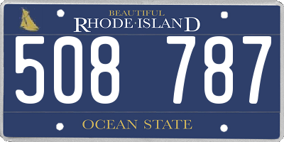 RI license plate 508787