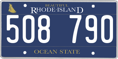 RI license plate 508790