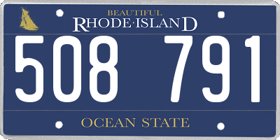 RI license plate 508791