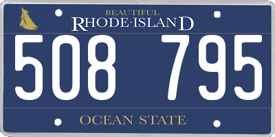 RI license plate 508795
