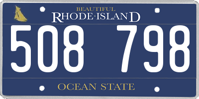 RI license plate 508798