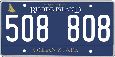 RI license plate 508808