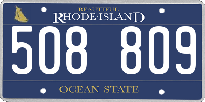 RI license plate 508809