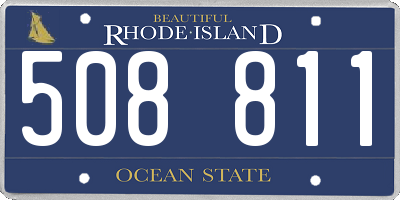 RI license plate 508811