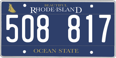 RI license plate 508817