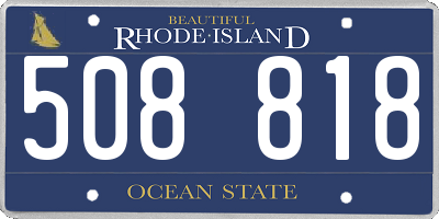 RI license plate 508818