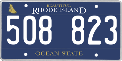 RI license plate 508823