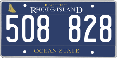 RI license plate 508828