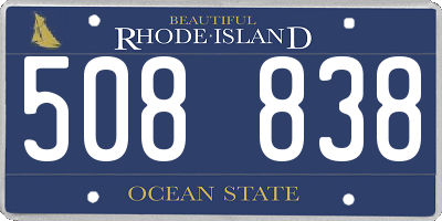 RI license plate 508838