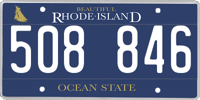 RI license plate 508846